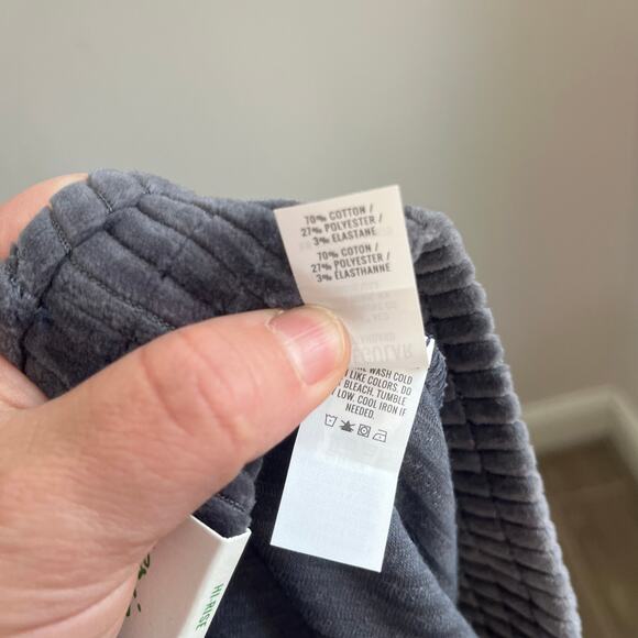 Aerie Ribbed Flare Pants NWT Size Small Gray Soft Stretchy Lounge Yoga Knit - Picture 4 of 9